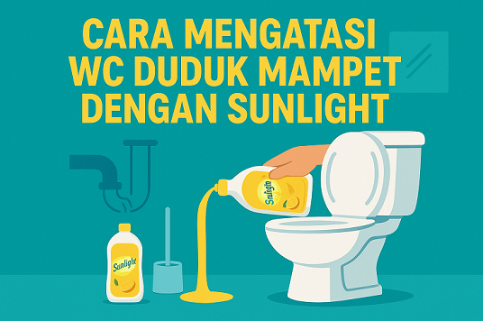 mengatasi wc mampet dengan sunlight